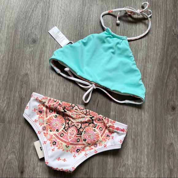 Billabong• Girls' Groovy Luv Hi Neck Swim Suit - Picture 7 of 13